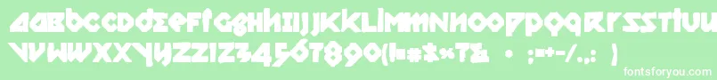 Relishgarglerink Font – White Fonts on Green Background