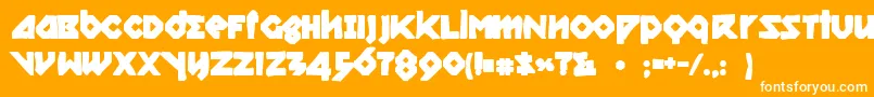 Relishgarglerink Font – White Fonts on Orange Background