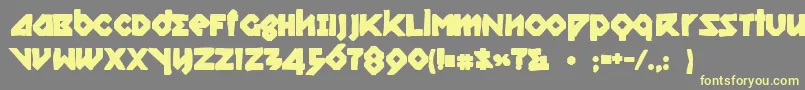 Relishgarglerink Font – Yellow Fonts on Gray Background