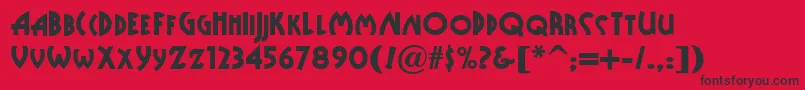 Publicenemynf Font – Black Fonts on Red Background