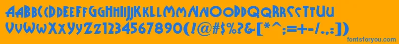 Шрифт Publicenemynf – синие шрифты на оранжевом фоне