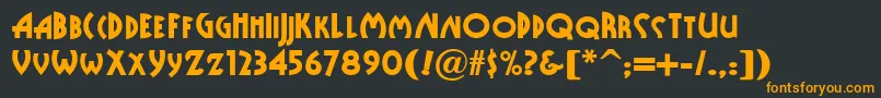 Publicenemynf Font – Orange Fonts on Black Background