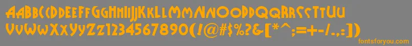 Publicenemynf Font – Orange Fonts on Gray Background