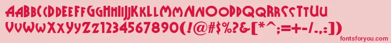 Publicenemynf Font – Red Fonts on Pink Background