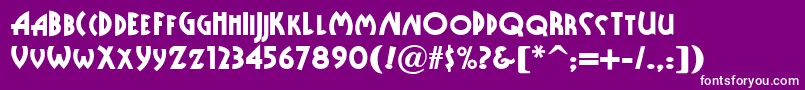 Publicenemynf Font – White Fonts on Purple Background