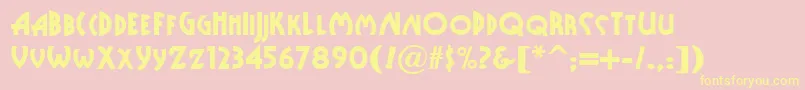 Publicenemynf Font – Yellow Fonts on Pink Background