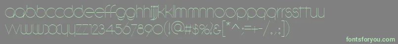 DebevicCircular Font – Green Fonts on Gray Background