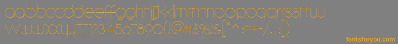 DebevicCircular Font – Orange Fonts on Gray Background