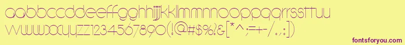 DebevicCircular Font – Purple Fonts on Yellow Background