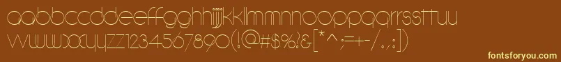 DebevicCircular Font – Yellow Fonts on Brown Background