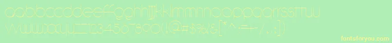 DebevicCircular Font – Yellow Fonts on Green Background