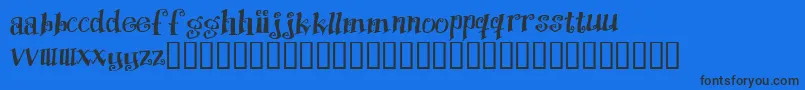 Protection Font – Black Fonts on Blue Background