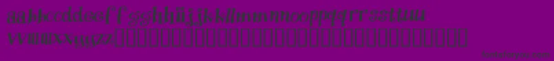 Protection-fontti – mustat fontit violetilla taustalla