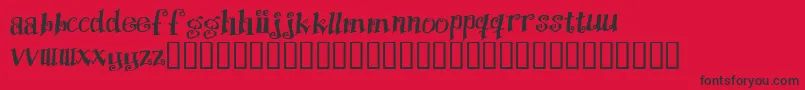 Protection Font – Black Fonts on Red Background