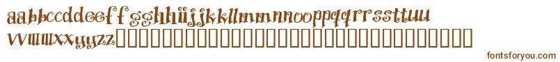 フォントProtection – 白い背景に茶色のフォント