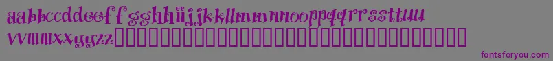 フォントProtection – 紫色のフォント、灰色の背景