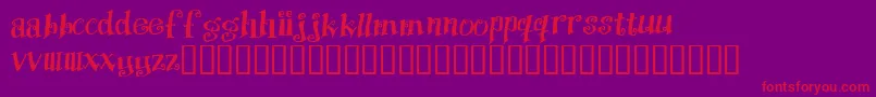 Protection Font – Red Fonts on Purple Background