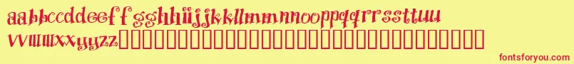 Protection Font – Red Fonts on Yellow Background