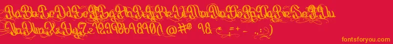 OrigineDuMonde Font – Orange Fonts on Red Background