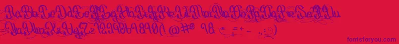 OrigineDuMonde Font – Purple Fonts on Red Background