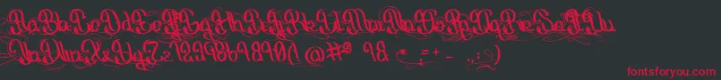 OrigineDuMonde Font – Red Fonts on Black Background