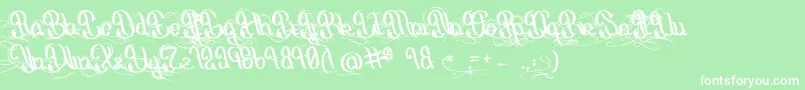 OrigineDuMonde Font – White Fonts on Green Background