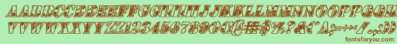 More about 1stCavItalic Font 1stCavItalic Font – Brown Fonts on Green Background
