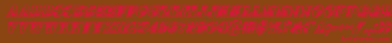 1stCavItalic Font – Red Fonts on Brown Background