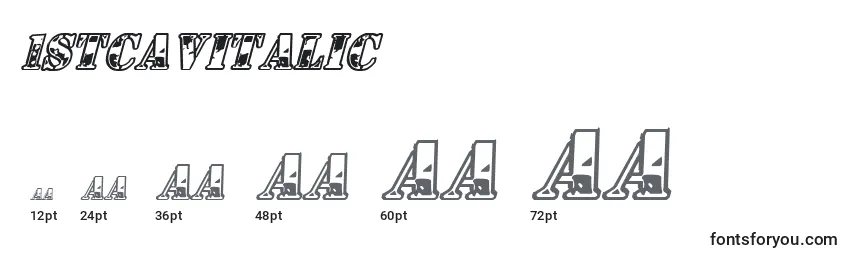 Размеры шрифта 1stCavItalic