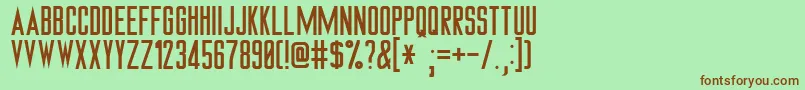 TngMonitorsPlain Font – Brown Fonts on Green Background