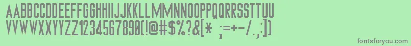 フォントTngMonitorsPlain – 緑の背景に灰色の文字