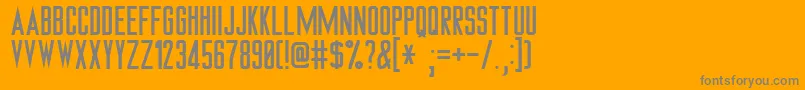 TngMonitorsPlain Font – Gray Fonts on Orange Background