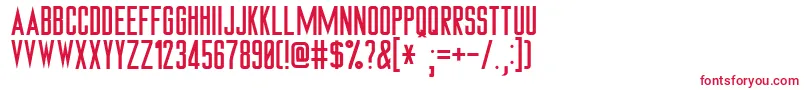 フォントTngMonitorsPlain – 白い背景に赤い文字