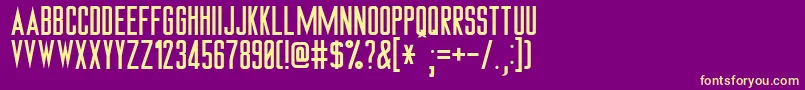 TngMonitorsPlain Font – Yellow Fonts on Purple Background