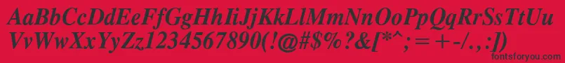 More about OldTimesBoldItalic Font OldTimesBoldItalic Font – Black Fonts on Red Background