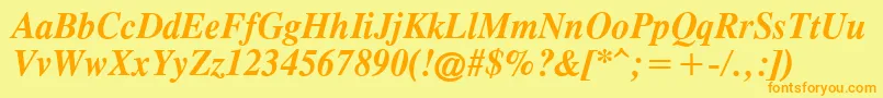 More about OldTimesBoldItalic Font OldTimesBoldItalic Font – Orange Fonts on Yellow Background