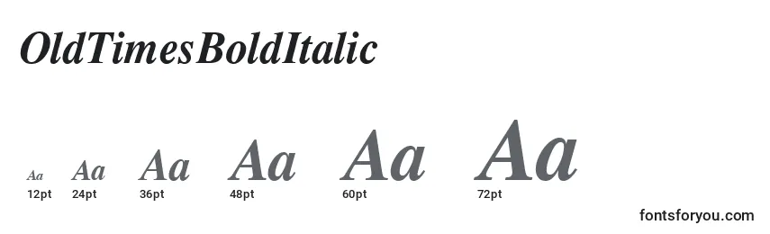 Размеры шрифта OldTimesBoldItalic