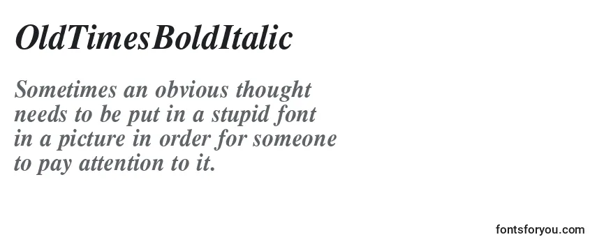 OldTimesBoldItalic Font