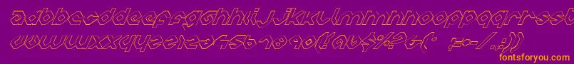 Charlieio Font – Orange Fonts on Purple Background