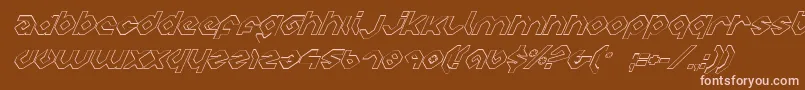 Charlieio Font – Pink Fonts on Brown Background