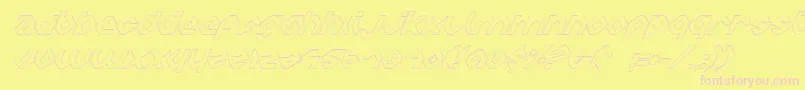 Charlieio Font – Pink Fonts on Yellow Background