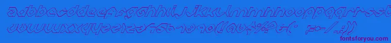 fuente Charlieio – Fuentes Moradas Sobre Fondo Azul