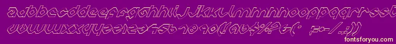 Charlieio Font – Yellow Fonts on Purple Background