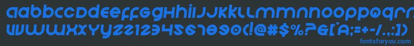 Echostationsemital Font – Blue Fonts on Black Background