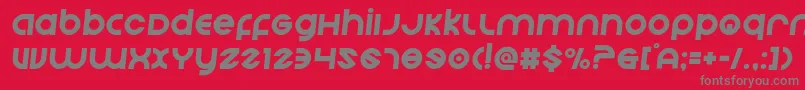 フォントEchostationsemital – 赤い背景に灰色の文字