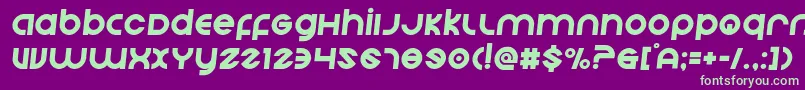 Echostationsemital Font – Green Fonts on Purple Background