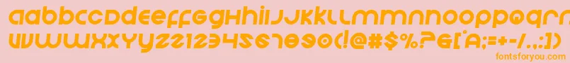 Echostationsemital Font – Orange Fonts on Pink Background