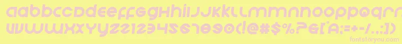 Echostationsemital Font – Pink Fonts on Yellow Background