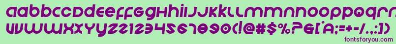 Echostationsemital Font – Purple Fonts on Green Background