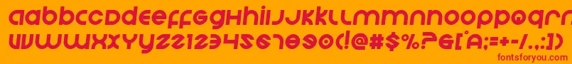 フォントEchostationsemital – オレンジの背景に赤い文字